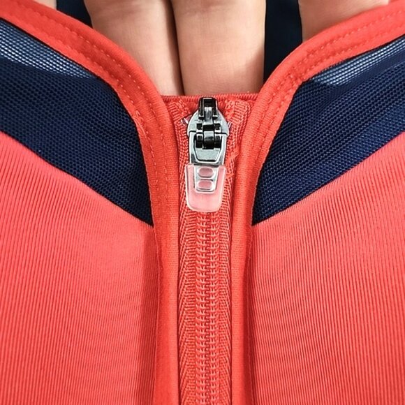 Champion Women's High Motion Control Impact Front Zip Red Blue Sports Bra Size M - Picture 7 of 15